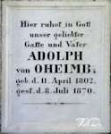 Pyta nagrobna Adolpha von Oheimb